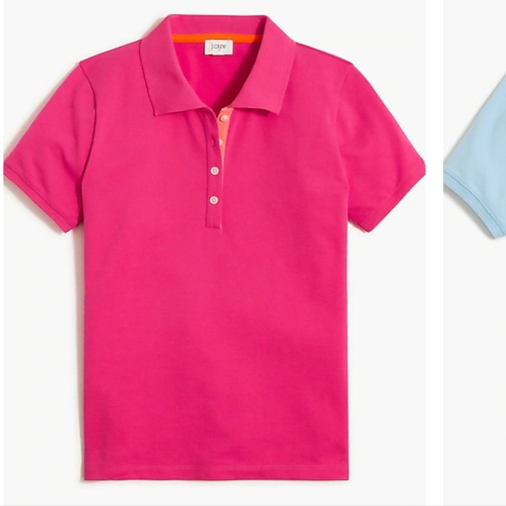 J Crew Polo Shirt in Vibrant Pink